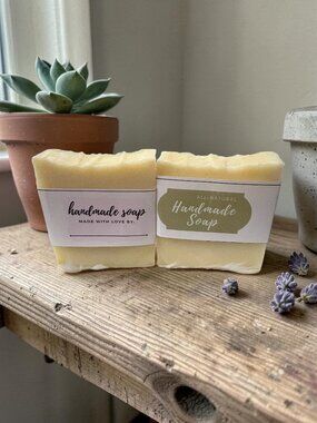 Handmade all natural 4oz unscented soap bar (price is for 1 soap bar)